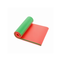 Green And Red Yoga Mat Roll With Minimalist Design For Fitness And Exercise On Transparent Background png