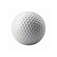 Closeup of White Golf Ball with Dimples Isolated on Transparent Background for Sports and Recreation png