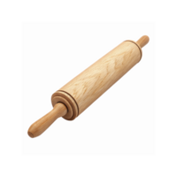 Natural Wooden Rolling Pin for Baking and Dough Preparation with Smooth Texture and Classic Design png