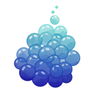 Abstract Blue Bubbles Watercolor Design Artistic Background Teal Cyan Image Style Shiny Clean Modern png