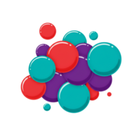 Abstract Colorful Bubbles Floating Design Background Red Purple Teal art shiny image modern png