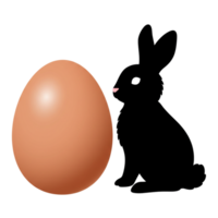 Easter Brown Egg Rabbit Silhouette Design Illustration art cute card bunny image sweet spring symbol png
