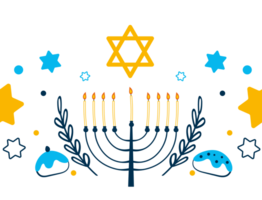 hanukkah base menorah and star png