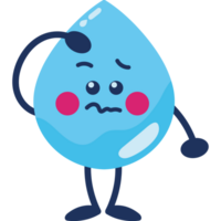 water day drop confused character png