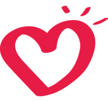 scribbled heart design png