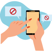 hands with do not use smartphone png