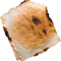 A Closeup of Burned and Aged Paper with Irregular Edges and Texture png