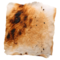 Charred and Burned Paper Texture Background Showing Scorched Edges and Brown Marks png