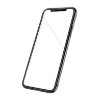 Modern Smartphone Mockup with Blank White Screen Displaying App Interface Design Technology png