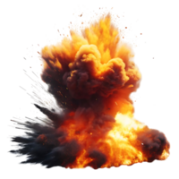 Fiery Explosion Massive Combustion Infernal Blast Dramatic Fireball Intense Heat Orange and Yellow Flames Black Background png