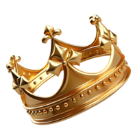 A Stunning Golden Royal Crown with Intricate Details and a Luxurious Design png