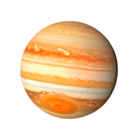 A Stunning View of Jupiter Gas Giant Planet in Space with Visible Atmospheric Bands and Great Red Spot png