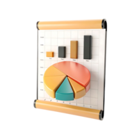 3D Bar and Pie Chart Financial Data Visualization Showing Monthly Sales Performance png