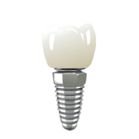 Dental Implant Crown and Abutment High Resolution 3D Render png