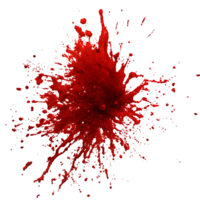 A dramatic splattering of crimson liquid against a stark black background creating an intense visual effect png