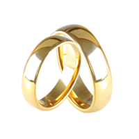 A Pair of Elegant Gold Wedding Rings Intertwined Symbolic of Marriage and Commitment png