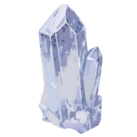 Stunning illustration of a large translucent crystal cluster with sharp facets and a soft lavender hue png