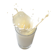 A glass of milk with a spectacular splash showing texture and movement png