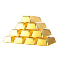 A Pyramid of Gleaming Gold Bars on Black Background Wealth Luxury Fortune Success png