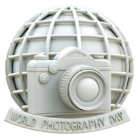 World Photography Day Celebrated Globally with a Camera and Earth Globe png