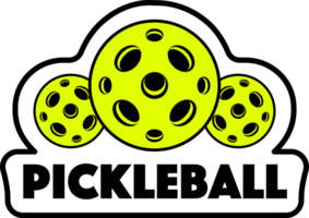 Pickleball symbol yellow color flat style png