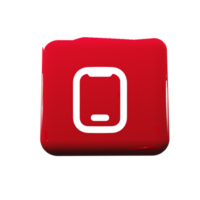 Phone icon on red square button png