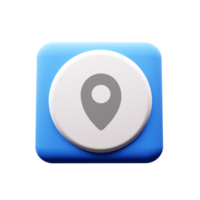 Blue button with a map pin png
