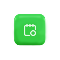 A green button with a white image on it png