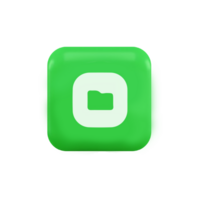 A green folder icon on a black background png