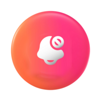 Notification icon on pink and orange button png