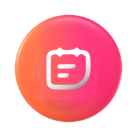 A pink and orange button with the word 'calendar' on it png