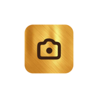 A gold square with a camera icon on it png