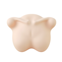 Abstract Beige 3D Render of a Smooth Form png