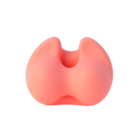 Abstract Peach-Colored 3D Form Design Element png