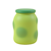 Green Jar Packaging Design with Lid Mockup png