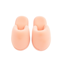 Soft Peach Plush Slippers for Cozy Comfort png