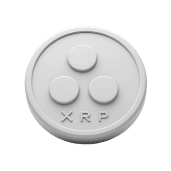 xrp criptomoeda moeda 3d render cinzento símbolo png