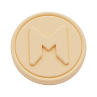 Maker MKR Cryptocurrency Token 3D Render png