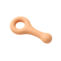 Peach-Colored Abstract 3D Shape Design Element png