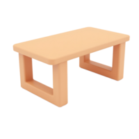Modern Peach Small Table 3D Render Minimalist Design png