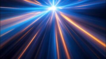 Abstract Glowing Light Trails Accelerating Through Hyperspace Visual video