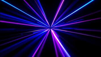 Abstract Hyperspace Light Speed Tunnel Background - Neon Glow Streaks video