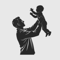 Father silhouette for father's day Design vector