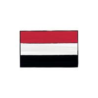 Yemen flag with outline isolated on a white background. Hand drawn color illustration in sketch style. Graphic element. vector