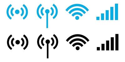 Set Of Wifi Hostpot Network Signal Icon Symbols Illustration Design vector