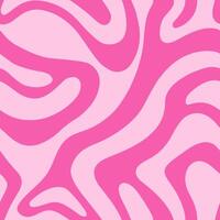 Pinky colourful waves seamless pattern. Retro curves pattern vector