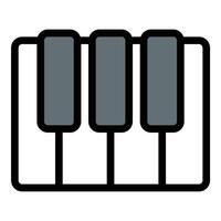 Piano Icon Classical Harmony in Flat Line Color Style vector