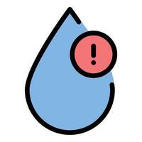 Leak Detector Icon Safety Monitoring in Flat Line Color Style vector