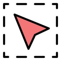 Selection Tool Icon Precision Editing in Flat Line Color Style vector