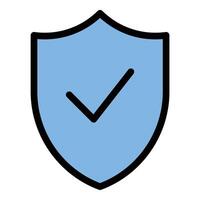 Trust Icon Reliability and Integrity in Flat Line Color Style vector